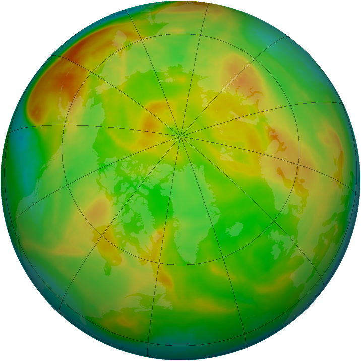 Arctic ozone map for 13 May 2008